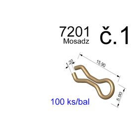 očko 7201 "mosadz" č. 1/100ks