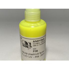 tekutá plastová farba - FLUO UV - žltá -35ml.