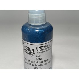 tekutá plastová farba - ligotavá prísada - modrá -35ml.