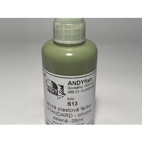 tekutá plastová farba - ŠTANDARD - olivovo zelená -35ml.